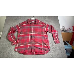 Columbia‎ Red Flannel Shirt Plaid Button Up Long Sleeve Outdoor Casual Mens XL